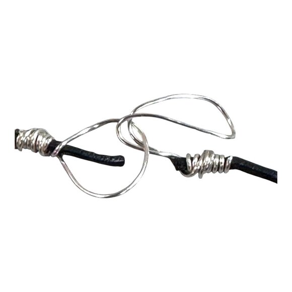 Handcrafted Tigers Eye Pendant Necklace Silver Wire Wrapped Design & Black Cord - Picture 8 of 8